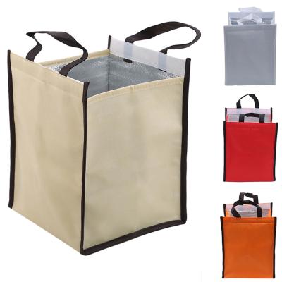 China Waterproof High Quality Cheap Price Thermal Carrier Insulated Commercial Food Delivery Bag With Aluminum Film for sale