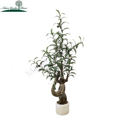 China Silk Bonsai Olive Tree Leaves Plant Countertop Decoration 3ft Real Touch China Manufacturers for sale