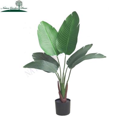 China Wholesale Real Touch Traveler Palm Small Fake Plant Counter Artificial Banana Tree Indoor Decor for sale