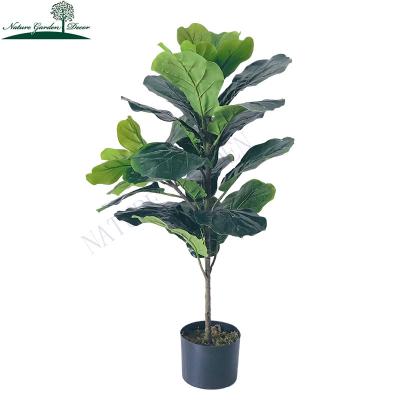 China Home Decor Fiddle Leaf Plants Ficus Lyrata Home Office Artificial Real Touch Fake Bonsai Trees Wholesale for sale