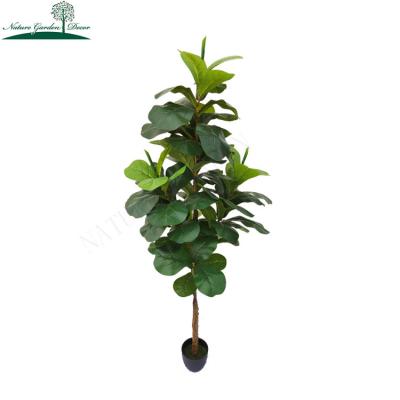 China Real Touch Fiddle Leaf Fig Trees Imitation Green Fig Tree For Shopping Mall Handmade Artificial Dead Decoration for sale