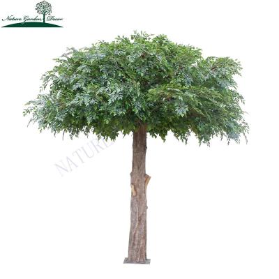 China Real Touch Large Fake Leaves Silk Fake Ficus Trees Outdoor UV Resistant Plants Artificial 10ft Big Banyan Plastic Tree for sale