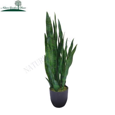 China High Quality Real Touch Sansevieria Fake Leaves Natural Plant Decor Snake Grass Artificial Plant In Pot for sale