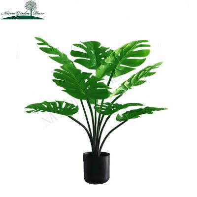 China Real Touch Newcomer Artificial Indoor Plants For Home , Office Table Decor Realistic Fake Monstera Plant for sale