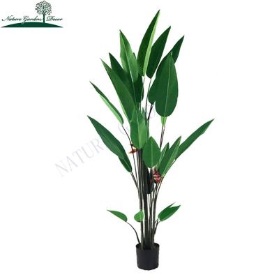 China Real Touch Indoor Outdoor Silk Bird 7ft Large Plastic Potted Tree Fake Paradise Trees Plant Artificial Flower for sale