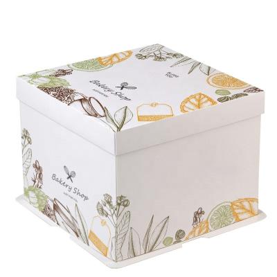 China Recyclable Custom Printing Square Cake Gift Boxes Folding Cake Box Wholesale for sale