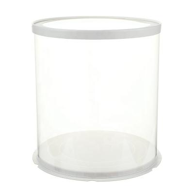 China Recycled Materials Customized Packaging Plastic Transparent Cake Box With Handle for sale