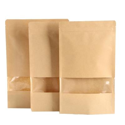 China Best Selling Transparent Paper Recyclable Morpack Windowed Kraft Doypack With Locked Zipper for sale