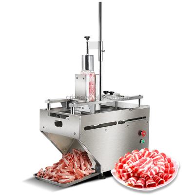 China Commercial Automatic Adjustable Thickness Stainless Steel Can Be Adjusted Fat Frozen Meat Cow Roll Mutton Bun Slicer Cutter for sale