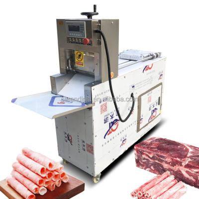 China Hot Selling Commercial Meat Slicer Machine 110v/220v/380v Fully Automatic Frozen Goat Meat Slicer Automatic Meat Cutter for sale