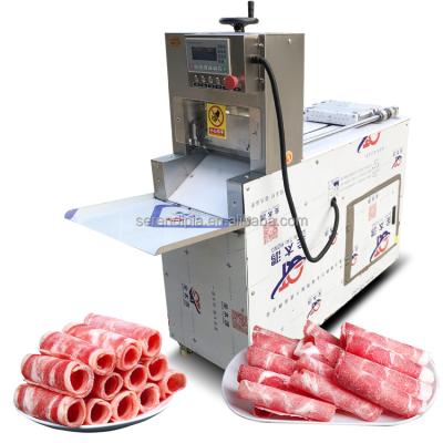 China Commercial Full Automatic Meat Cutting Machine Goat Meat Slicer Chicken Fish Meat Industrial Frozen Meat Slicer for sale