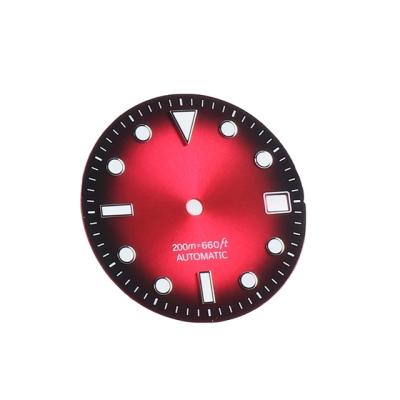 China Fashion Customize Watch Replace Parts 28.5mm Luminous Watch Face C3 Marks Date Window Fit For SKX007 6105 7S26 NH35 Movement for sale