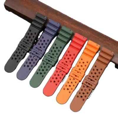 China Fashionable Rubber Watch Strap 20mm 22mm 24mm Spring Bar Watch Band Strap Fit Fluoro For HW GT2E Tuan Can Samsung Smart Watch for sale