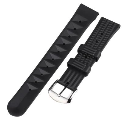 China Fit 22mm Rubber Waffle Band Strap Rubber for Seiko Universal Men's Dive Watch Band SKX007 for sale