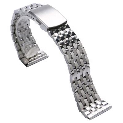 China Stainless Steel Ready to Ship 18MM/20MM/22MM Stainless Steel Watch Strap Band Strap Suitable for All Watches for sale