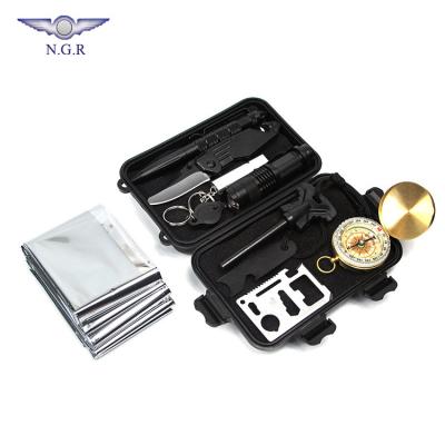 China Military Multifunctional Outdoor Professional Outdoor Emergency Tools Survival Kit for sale