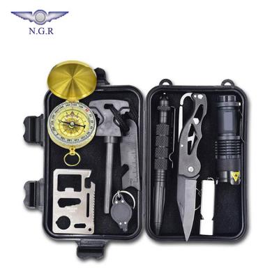 China Hot Selling Professional Factory Survival Gear Tactical Kit Waterproof With Waterproof Box for sale