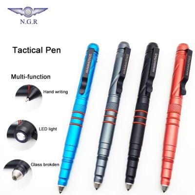 China Promotional Aluminum Craft Self-Defense Pen New Arrival Air Tactical Multifunction Pen with LED Flashlight and Tungsten Steel Glass Broken Head for sale