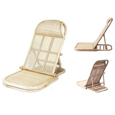 China Bali Comfortable Outdoor Lightweight Folding, Backrest Recliner Pool Handmade Natural Rattan Woven Sun Bed Beach Sofa Chairs for sale