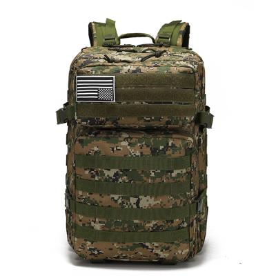 China Custom Small Comfortable Hydration Backpack 900D Oxford 3Days Increasing Hunting Camping Sling Camel Molle Army Military Tactical Backpack 45L for sale