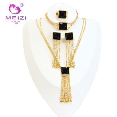 China MEIZI High Quality Jewelry Set Fashion Jewelry Gold Jewelry Sets Women Gold Plated 4pcs Jewelry Set Necklace Set for sale