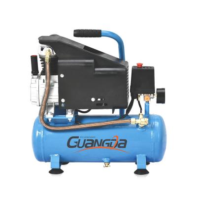 China 1hp lubricated 750w 8 liter portable direct driven air compressor for sale