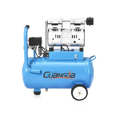 China Silent Air Compressor 24l 6 Gallon Oil Free 8 Bar Oil Free Price for sale