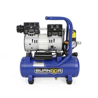 China Oil Free Most Popular Mini Best Price Small Size Easy Handle 9L 220V Oil Free Air Compressor for sale