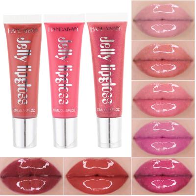 China Waterproof 2020 Candy Color Jelly Glass Mirror Moisturizing Jelly Appeal Lip Gloss Lip Care Lip Gel Hydrating Gift For Girl Glitter Lip Gloss for sale