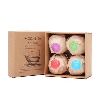 China Full Body Use Rich Bubbles Bath Bombs Gift Set Handmade Fizzies 4pcs Bathbombs Dry Skin To Moisturize Perfect Gifts For Women Bathing Bubble Spa Bath.Bomb Kit for sale