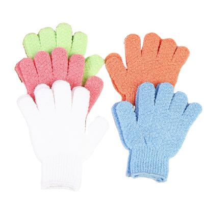 China EXFOLIATING Body Scrub Resistant Bath Glove Finger Glove Exfoliating Bath Wash Shower Body Scrubber For Adults&Kids Exfoliating Gloves for sale