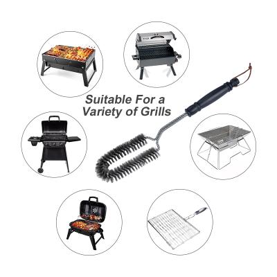 China Easily Cleaned BBQ Tools Grill Accessories Steel Bristle Fee BBQ Cleaning Brush For Grilling for sale