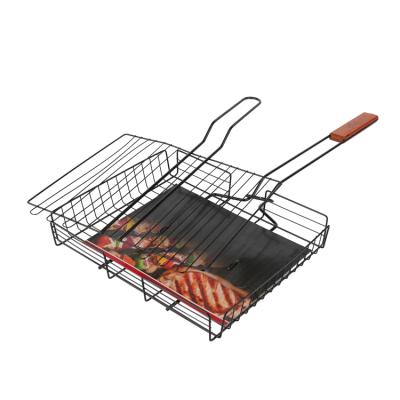 China Hot Selling Ourdoor Easily Cleaned Steel Grilling Tools GRILL Accessories BBQ Fish Racks Grill Baskets for sale