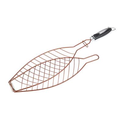 China Wholesale Easily Cleaned Mini Portable BBQ Accessories Grilling Tools Fish Grill Mesh Basket for sale