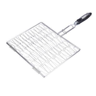 China Easily Cleaned Main Outdoor Sausage Mesh Basket For Home BBQ Grill Food Fish Barbecue for sale