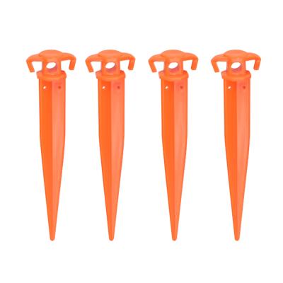 China Factory Wholesale Camping Outdoor Tent Stakes Easy Carrying Plastic Trap Pegs Screw for sale