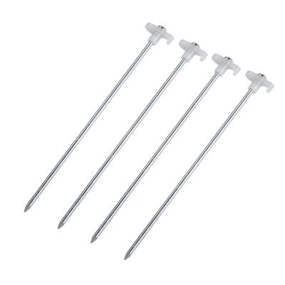 China Wholesale Easy Carry Non Rust Outdoor Camping Tent Metal Stakes Trap Pegs for sale