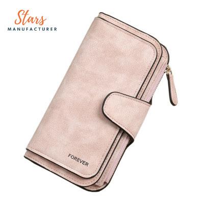 China Wholesale New Design Large Capacity Double PU Zipper Woman Wallets For Women Card Holder Wallet Fashionable Zipper Purse Wallet for sale