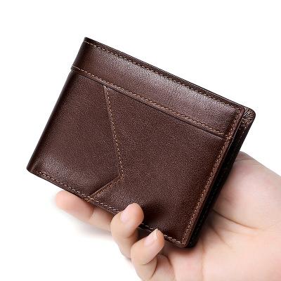 China Custom Logo Bestsellers Amazone PU Card Protector Custom Logo RFID Blocking Wallets Short Sleeve Men Bifold Wallet With Money Clip for sale