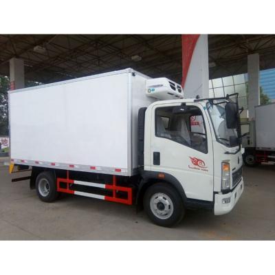 China 8-10T refrigerated body freezer van truck for fish transport 5995*1950*2450 for sale