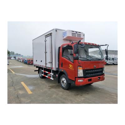 China China HOWO 4X2 body refrigerated truck for meat and milk 5995*1950*2450 for sale