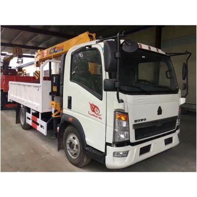 China TRUCK Sino HOWO CRANE 4x2 Light Cargo Truck Mounted Crane for sale