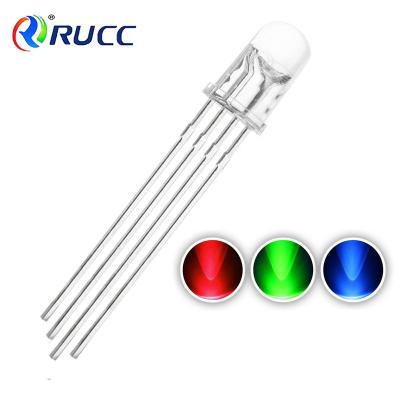 China AlGaInP factory f5/5mm round head four-pin led full color RGB accenting common joint Yin Yang LED lamp built-in beads for sale