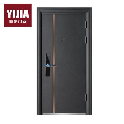 China High quality modern design low price single exterior security double steel door price for sale