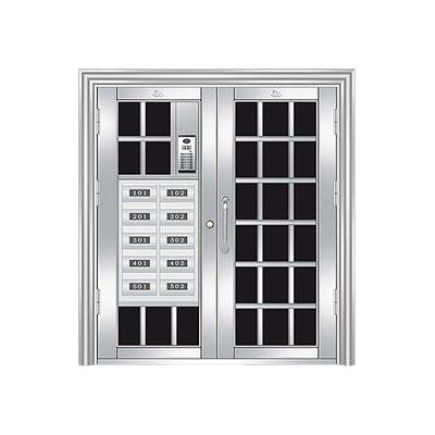 China Bright And Luxurious Appearance User Friendly Grill Design Security Stainless Steel Door for sale