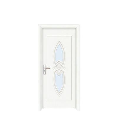 China Low Price Interior White Bedroom Door Modern Plain Jamb PVC Half for sale