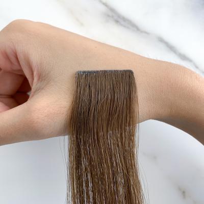 China Real Drawn Grade Natural Raw Indian Human Hair 12a Human Hair Wave Tape Hair Extensions Double Injected for sale