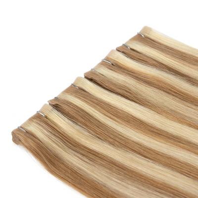 China 2023 New Arrivals Hair Extensions Natural Bright Color Russian Double Wave Invisible Tape In Extensions for sale