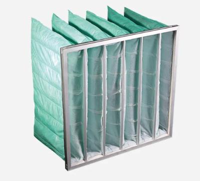 China Aluminum Or Galvanized Frame F5 Bag Air Filters  Medium Efficiency for sale