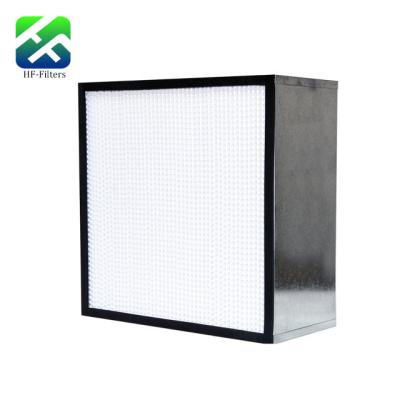 China Galvanized Steel Clapboard Frame Deep Pleated Hepa Air Filter H13 H14 99.97% for sale